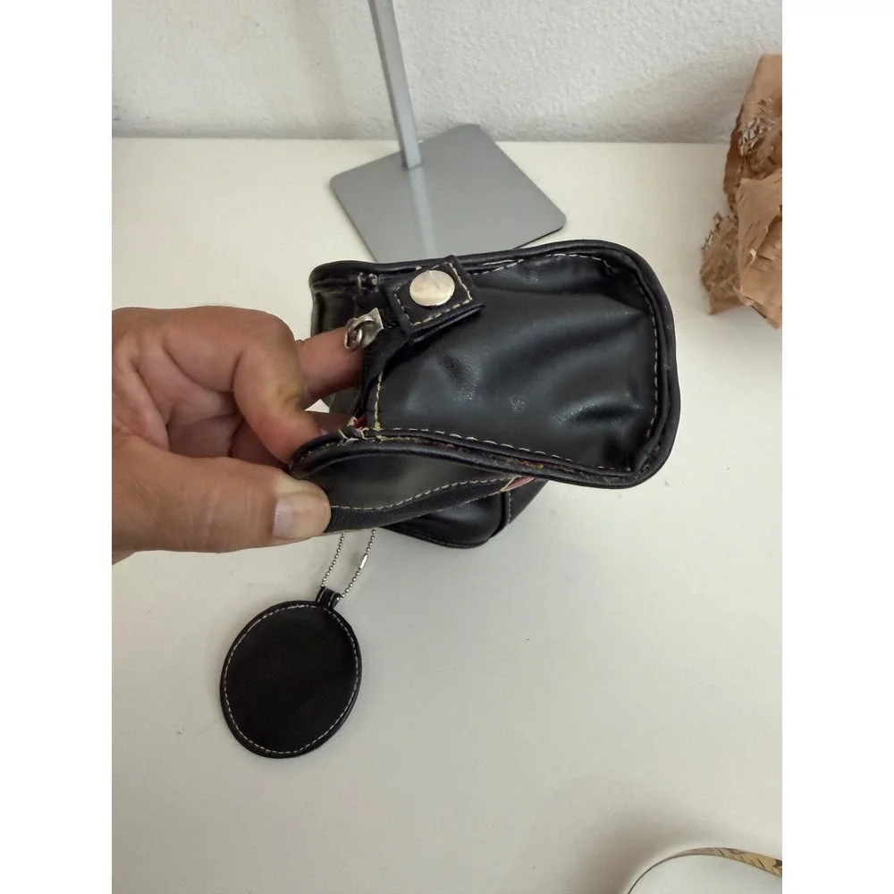Disney Cheshire Cat Alice in Wonderland Makeup Bag Black Faux Leather